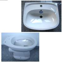 13. Special KERAMAG bathroom set washbasin 55cm + WC in white