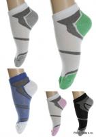 Ponožky - farebná päta, sv.sivá