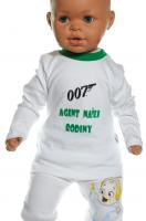 Detské tričko - Agent 007 - zel + darček