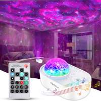 Projektor gwiazdowy, 3 w 1 Galaxy Night Light Projector z pilotem, głośnik muzyczny Bluetooth i 5 białych dźwięków do sypialni /