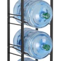 4-Tier Water Cooler Jug Rack, Black
