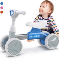 Vélo d'équilibre pour enfants à partir de 1 an jouet trotteur vélo sans pédales avec 4 roues pour bébé de 12 à 36 mois, cadeau p