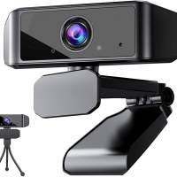 X-Kim Full HD 1080P-webcam met microfoon, USB-webcamera voor computer, streaming-webcam voor pc-laptop / desktop, zoom / Skype /