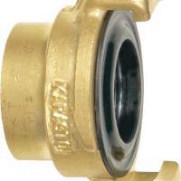 Threaded piece with internal thread, brass, 1/2 inch with flat sealing ring NBR