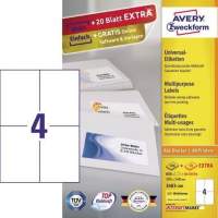 Avery Zweckform label 3483-200 105x148mm white 800 pieces/pack.
