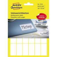 Avery Zweckform multipurpose label 3324 38x18mm white 648 pieces/pack.