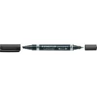 Staedtler two-point marker Lumocolor B-9 refill round/wedge black