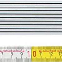 Wooden folding ruler 2m white/yellow BMI