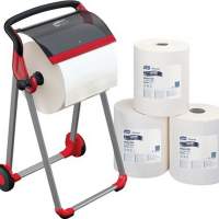 Paper dispenser set 1 floor stand 9000469206+4 rolls. Tork paper wipes
