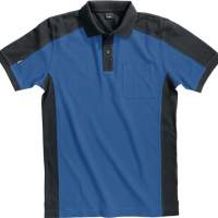 FHB polo shirt Konrad size XXL royal blue-black 65% cotton/35% PES 300 g/sqm