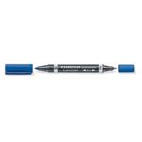 STAEDTLER permanent marker Lumocolor duo 348-3 0.6mm/1.5mm blue