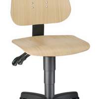 Unitec swivel work chair with beech glides Seat H.440-620mm BIMOS