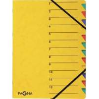 PAGNA folder EASY 24131-05 DIN A4 12 compartments pressboard yellow