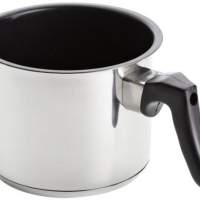 KARL KRÜGER milk pot with spout 1l Ø12cm stainless steel