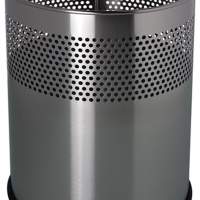 Paper basket 18l round, stainless steel, silver