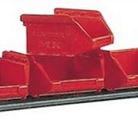Storage box set red MK5 L.160/140mm W.100/95mm H.75mm Set of 6