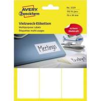 Avery Zweckform multi-purpose label 3329 76x39mm white 192 pieces/pack.