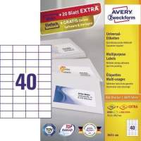 Avery Zweckform label 3651-200 52.5x29.7mm white 8,000 pieces/pack.