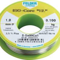 FELDER soldering wire ISO-Core® EL, 1 mm, 250 g, S-Sn99Cu1