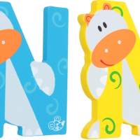 SpielMaus wooden letter N, 2-assorted, pack of 6