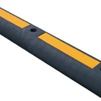 Guide barrier black/yellow PVC L1000xW150xH60mm with fastening material