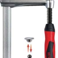 BESSEY GZ-2K all-steel screw clamp, clamping width 200mm, projection 100mm, 2-K handle