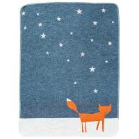 FUSSENEGGER baby blanket KiDs fox/star grey