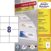Avery Zweckform Etikett 3427-200 105x74mm weiß 1.600 St./Pack.
