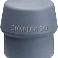 HALDER soft-face hammer head SIMPLEX head-D. 50mm TPE-mid gray medium hard