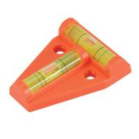 Mini spirit level with horizontal and vertical bubbles, 60x45 mm