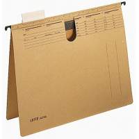 Leitz suspension file ALPHA 19890000 DIN A4 250g natron cardboard brown, pack of 25