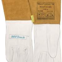 Welding gloves size L (9) goatskin/cow split leather, 10 pairs