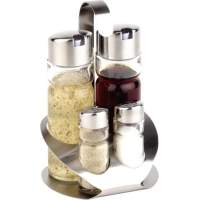 APS menage set 4 pieces stainless steel glass