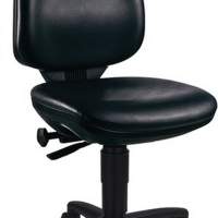 Swivel work chair black imitation leather seat H.420-550mm molded seat