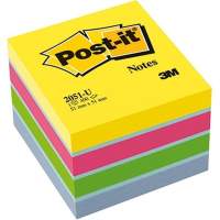 Post-it sticky note cube Mini 2051-U 2051-U 51x40x51mm 400 sheets assorted
