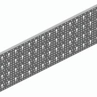 Perforated steel plate, white, L.800 mm, W.200 mm