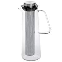 Glass carafe 1l with stainless steel filter