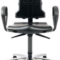 Sintec swivel work chair 160 with glides and castors integral foam H.450-640mm BIMOS