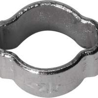 RIEGLER hose clamp 2-ear blow line galvanized steel clamping range 20-23mm 10 pieces.