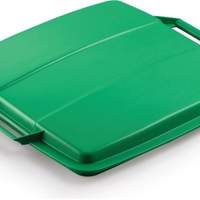 DURABLE lid PP green W507xD470mm for waste bin 90l food safe