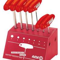Screwdriver set 7 pcs. 6KT with workshop stand AMF with T-handle
