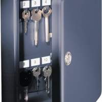 Schlüsselbox Key-Box Höhe 202mm Breite 157mm Tiefe 75mm 15 Haken schwarz