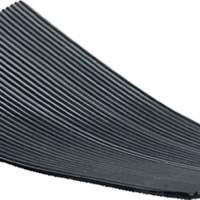 Corrugated rubber pad W.1000xD.500mm black