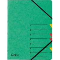 PAGNA folder EASY 24061-03 DIN A4 7 compartments press stretch green
