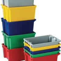 Stack and nest container 6l PP red 0.4kg L.300xW.200xH.150mm