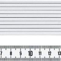 Folding ruler 2m white plastic BMI