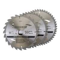 Carbide Circular Saw Blades 24/40/48 Tooth 205x30 Reducers 3 Pack