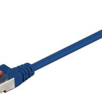 CAT 6 network cable LS0H S/FTP 2x RJ 45, 3m blue