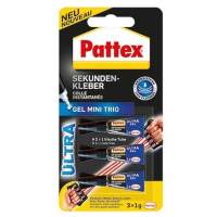 Pattex Superglue UltraGel Mini Trio PSMG3 Tube 1g 3 pieces/pack.