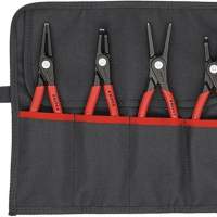 KNIPEX circlip pliers set, 4 pieces in roll-up case, 19 - 60mm